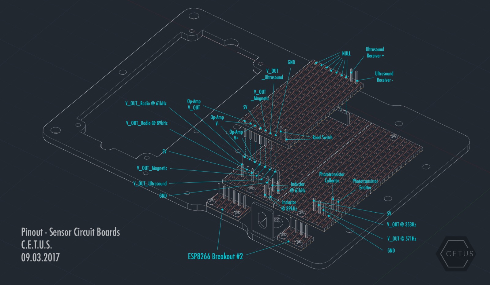 EERover Stripboard Layout (CAD)